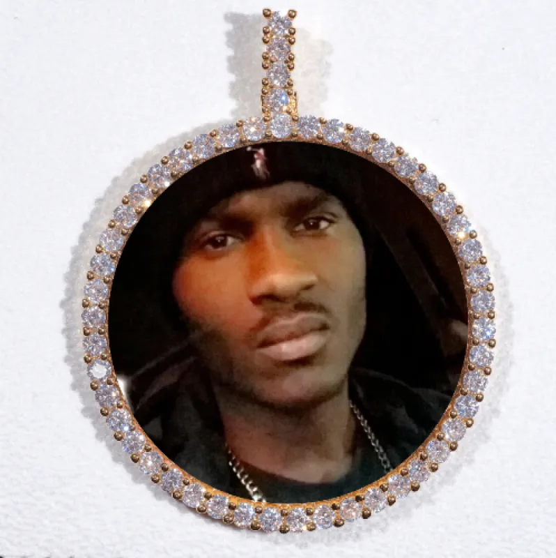 LARGE 3D CIRCLE CUSTOM PICTURE PENDANT sold by The GUU Shop