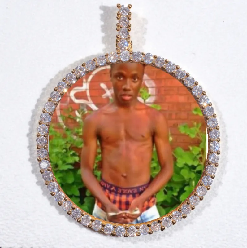 LARGE 3D CIRCLE CUSTOM PICTURE PENDANT sold by The GUU Shop