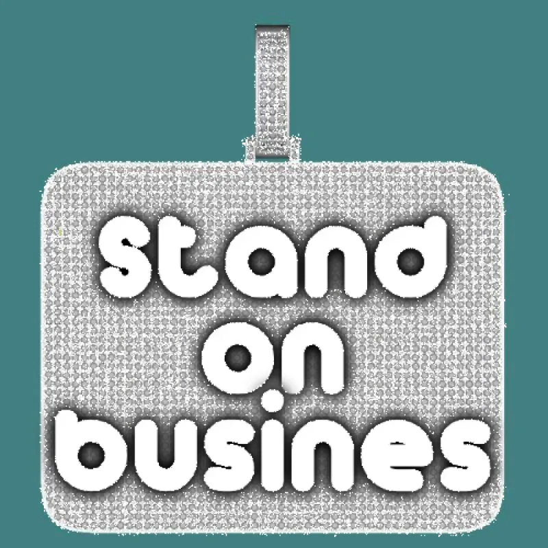 CUSTOM LETTER NECKLACE 3D BIG SQUARE sold by The GUU Shop