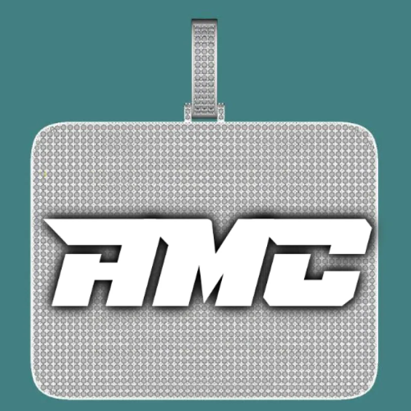 CUSTOM LETTER NECKLACE 3D BIG SQUARE sold by The GUU Shop