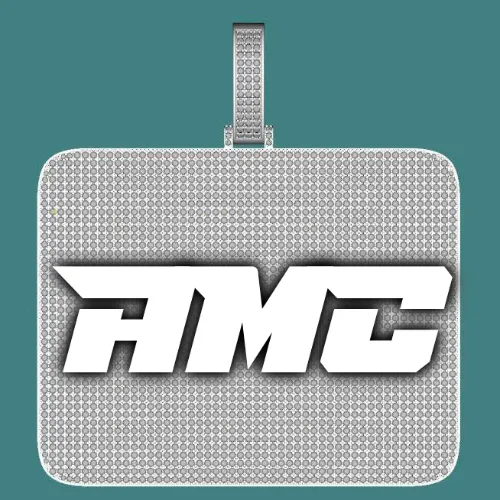 CUSTOM LETTER NECKLACE 3D BIG SQUARE sold by The GUU Shop