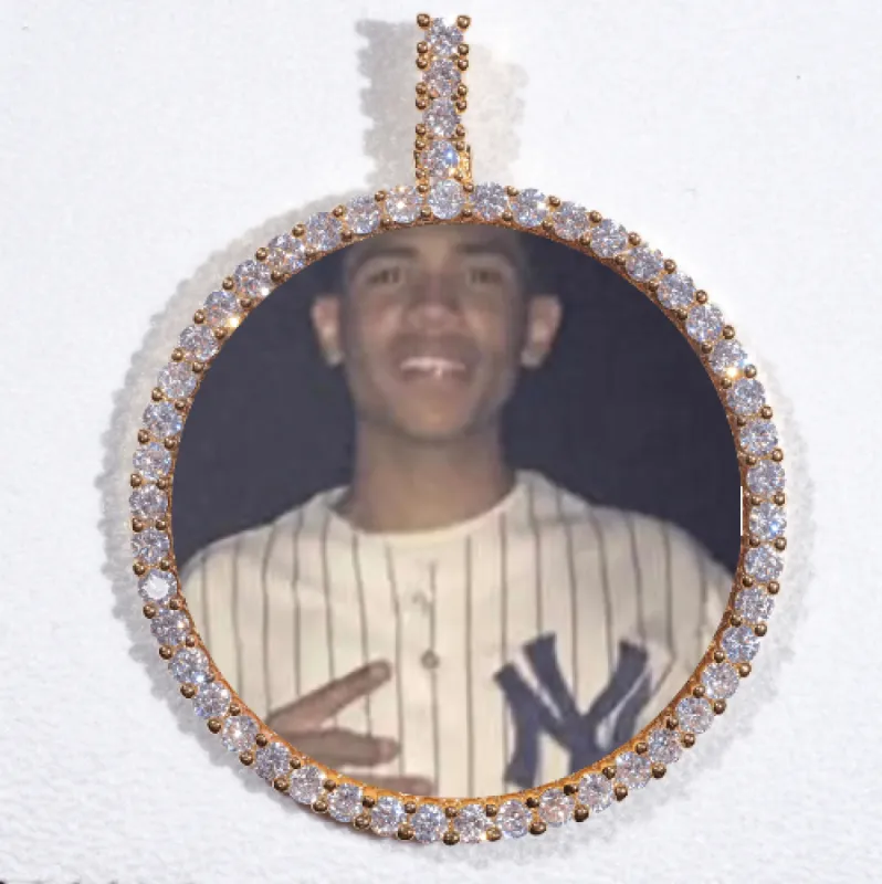 LARGE 3D CIRCLE CUSTOM PICTURE PENDANT sold by The GUU Shop