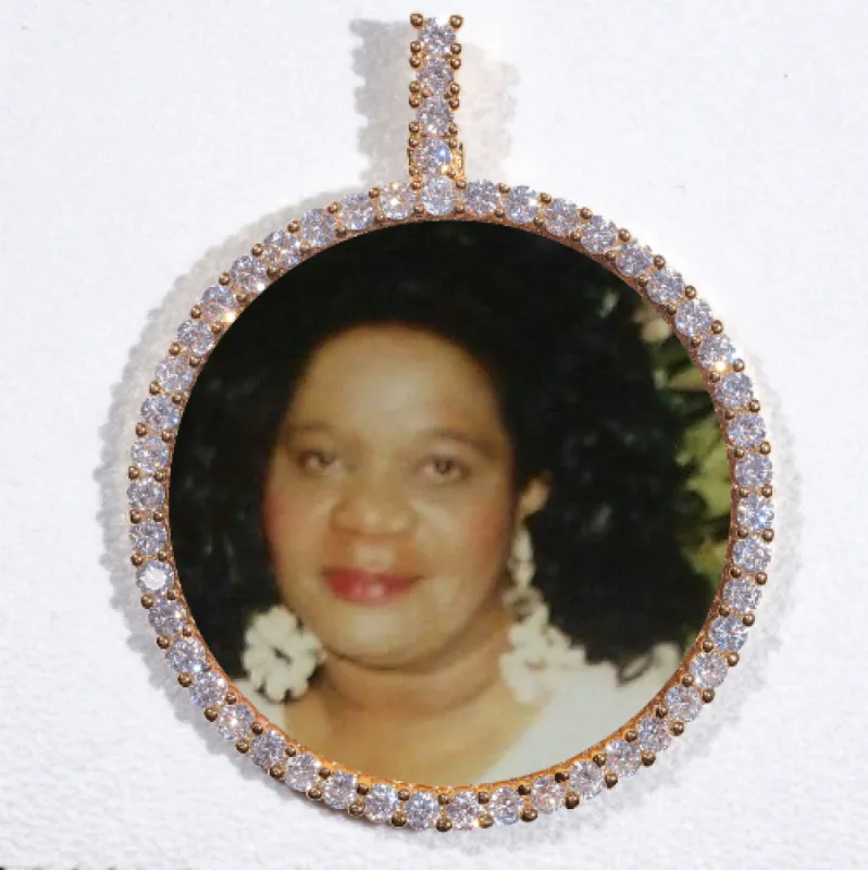 LARGE 3D CIRCLE CUSTOM PICTURE PENDANT sold by The GUU Shop