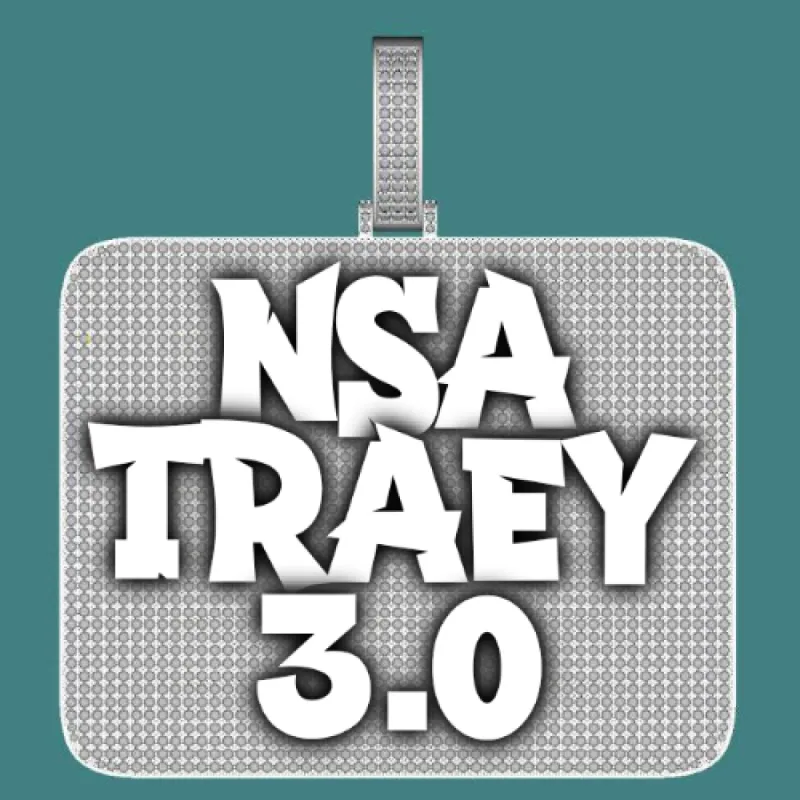 CUSTOM LETTER NECKLACE 3D BIG SQUARE sold by The GUU Shop