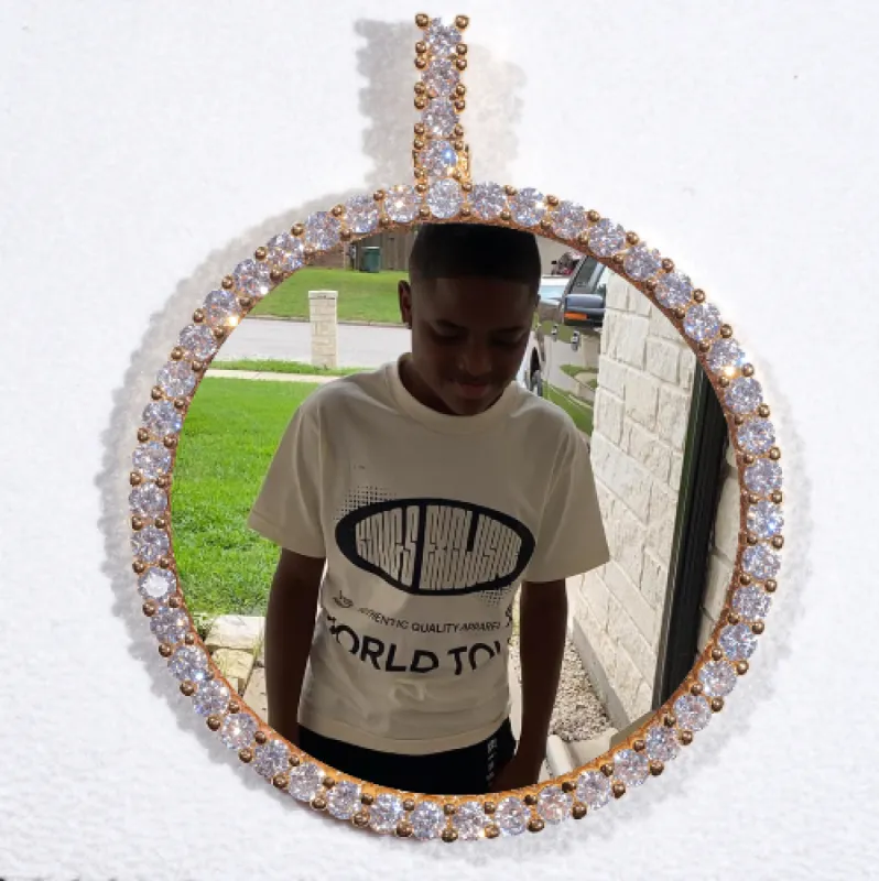 LARGE 3D CIRCLE CUSTOM PICTURE PENDANT sold by The GUU Shop