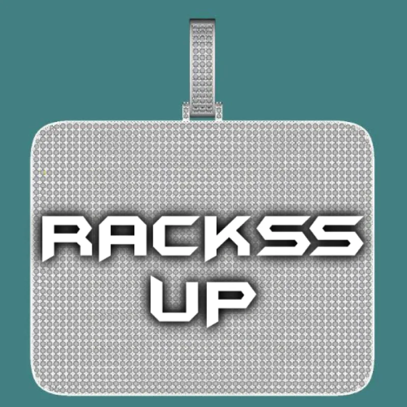 CUSTOM LETTER NECKLACE 3D BIG SQUARE sold by The GUU Shop