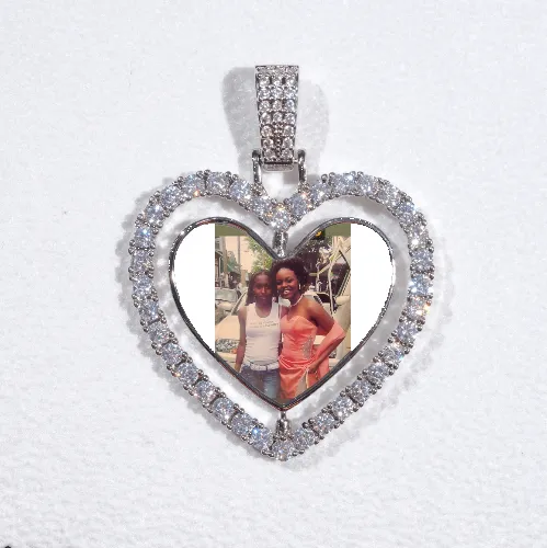 3D Spinning 2-Faced Heart Custom Picture Pendant sold by The GUU Shop