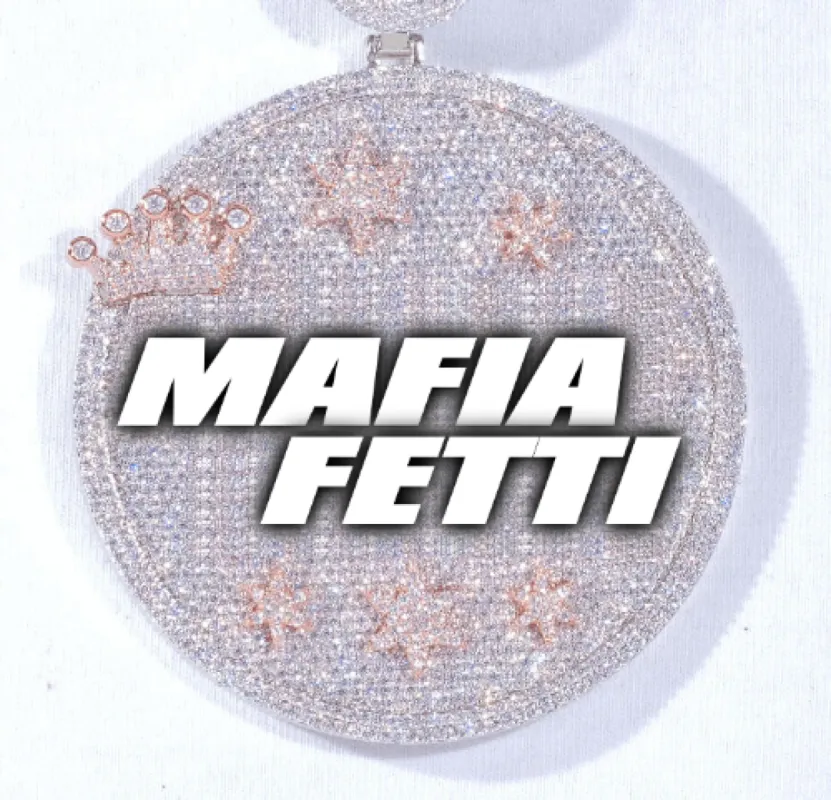 CUSTOM LETTER NECKLACE 3D BIG CROWN DISC sold by The GUU Shop