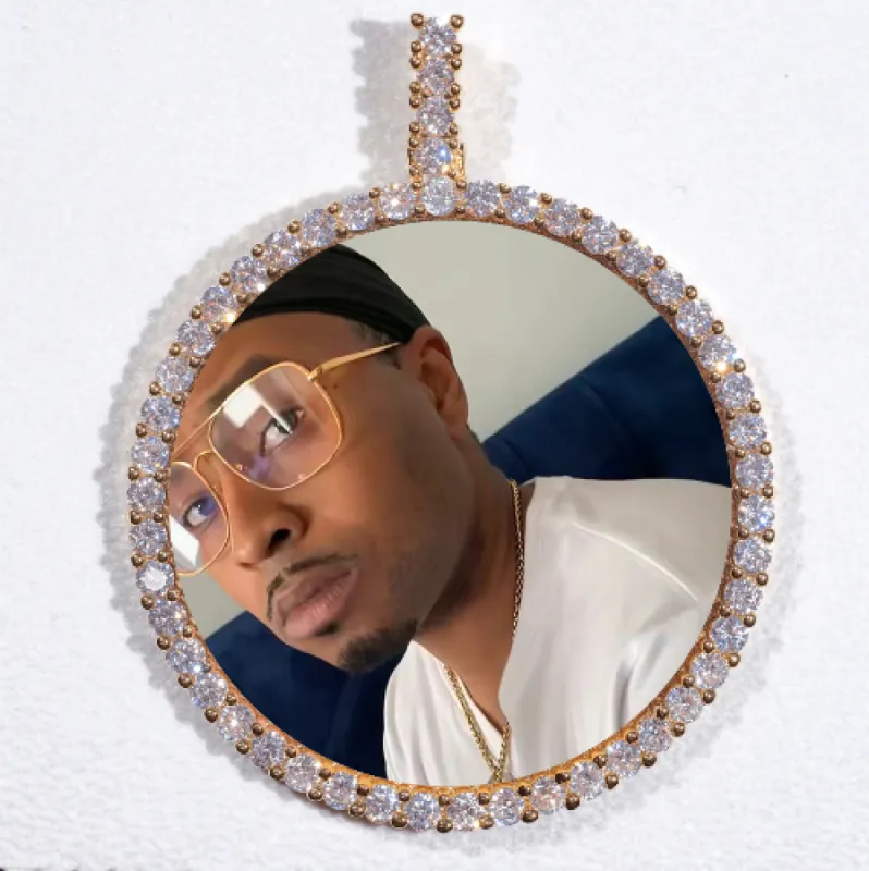 LARGE 3D CIRCLE CUSTOM PICTURE PENDANT sold by The GUU Shop