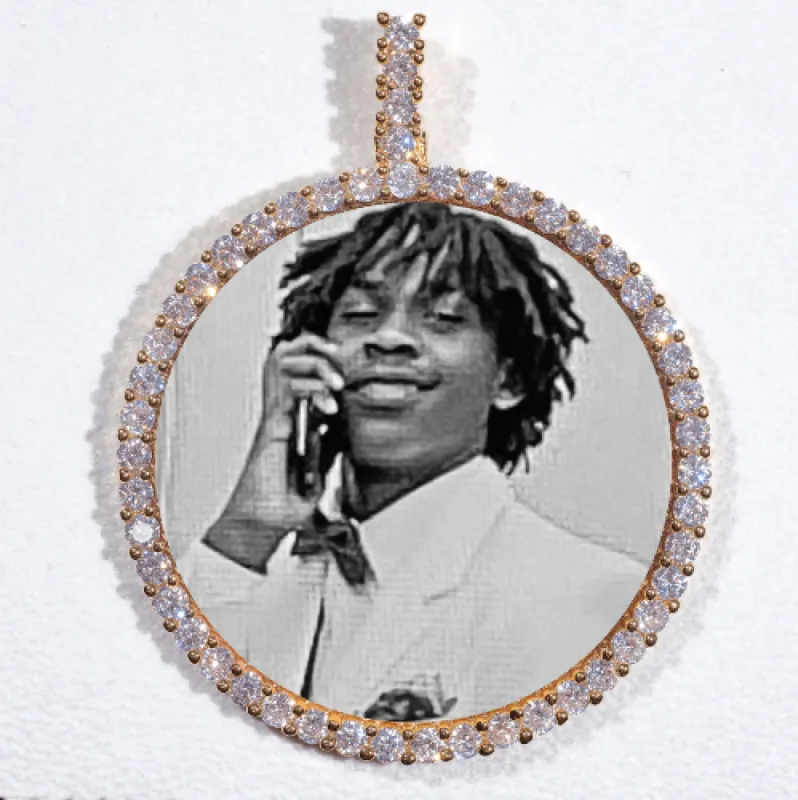 LARGE 3D CIRCLE CUSTOM PICTURE PENDANT sold by The GUU Shop