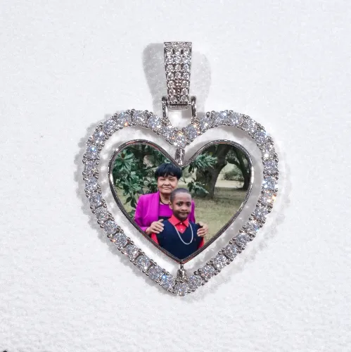 3D Spinning 2-Faced Heart Custom Picture Pendant sold by The GUU Shop