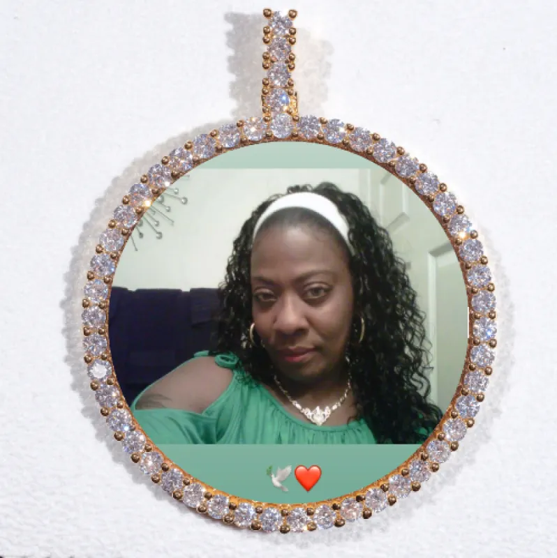 LARGE 3D CIRCLE CUSTOM PICTURE PENDANT sold by The GUU Shop