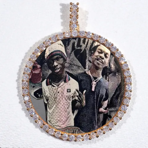 LARGE 3D CIRCLE CUSTOM PICTURE PENDANT sold by The GUU Shop