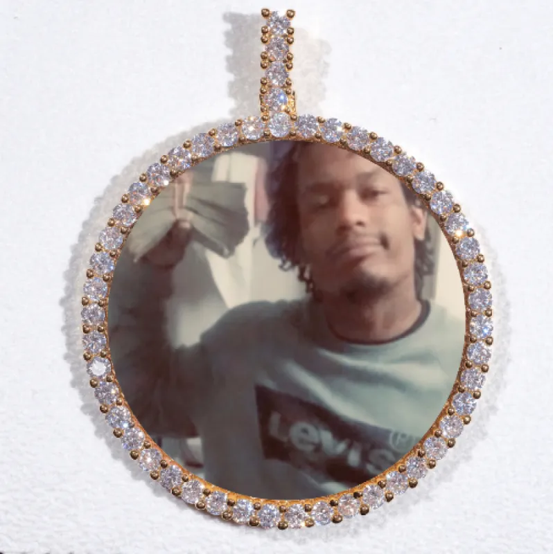 LARGE 3D CIRCLE CUSTOM PICTURE PENDANT sold by The GUU Shop