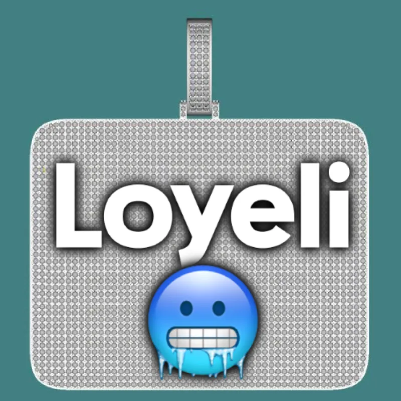 CUSTOM LETTER NECKLACE 3D BIG SQUARE sold by The GUU Shop