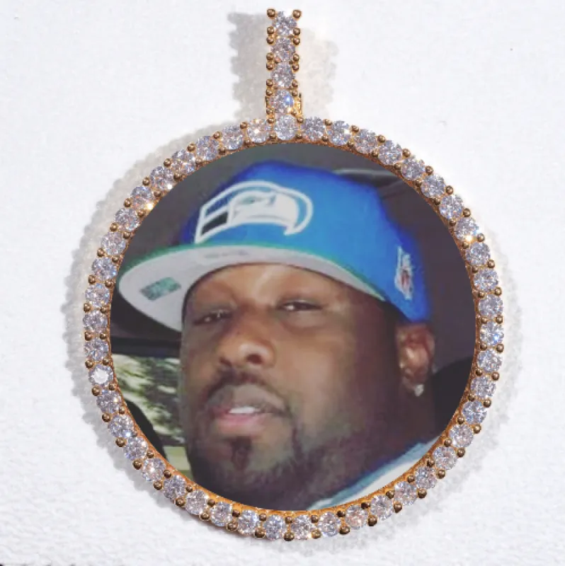 LARGE 3D CIRCLE CUSTOM PICTURE PENDANT sold by The GUU Shop