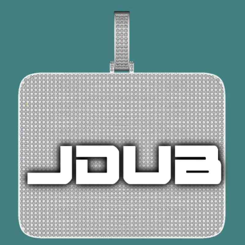 CUSTOM LETTER NECKLACE 3D BIG SQUARE sold by The GUU Shop