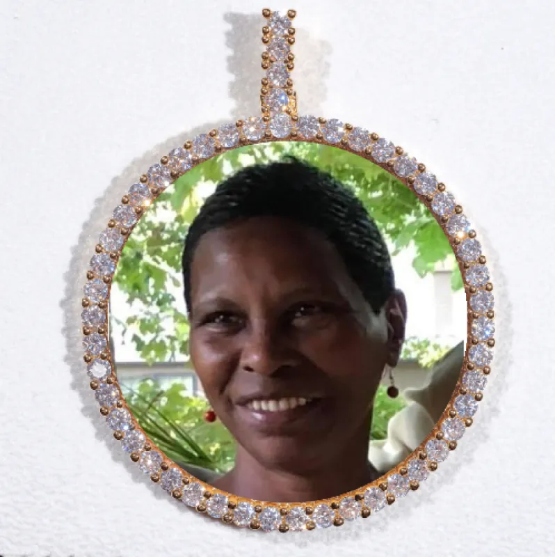 LARGE 3D CIRCLE CUSTOM PICTURE PENDANT sold by The GUU Shop