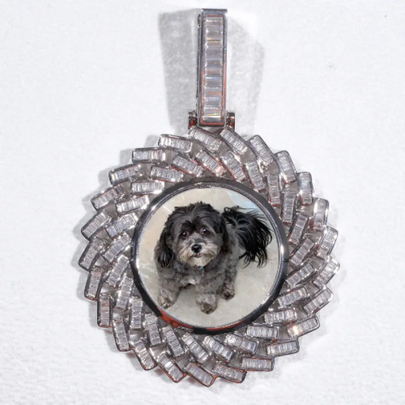 Large 3D Baguette Custom Picture Pendant sold by The GUU Shop