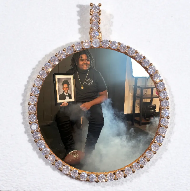 LARGE 3D CIRCLE CUSTOM PICTURE PENDANT sold by The GUU Shop