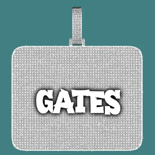 CUSTOM LETTER NECKLACE 3D BIG SQUARE sold by The GUU Shop