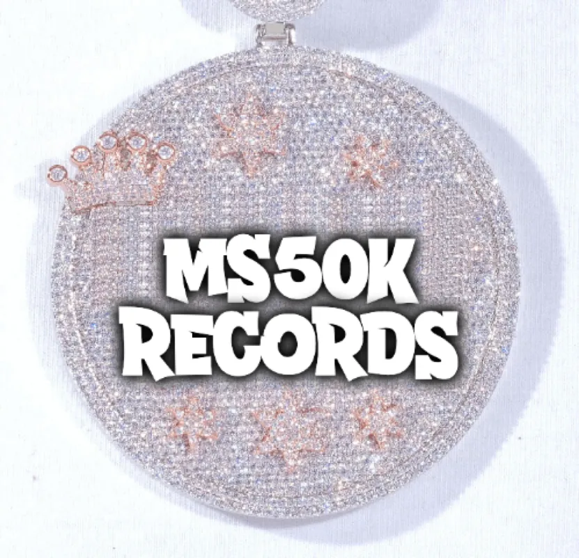 CUSTOM LETTER NECKLACE 3D BIG CROWN DISC sold by The GUU Shop