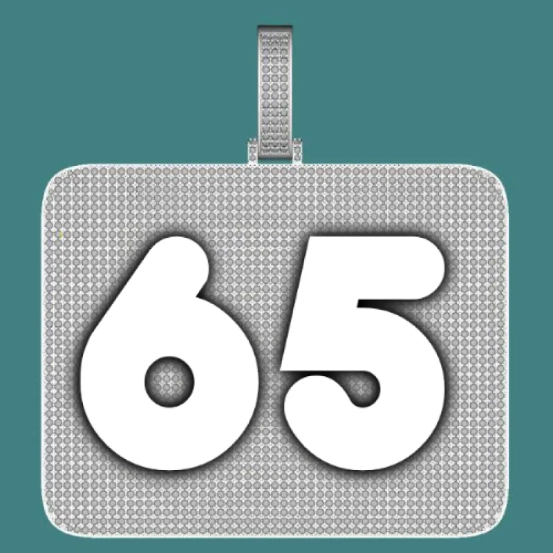 CUSTOM LETTER NECKLACE 3D BIG SQUARE sold by The GUU Shop