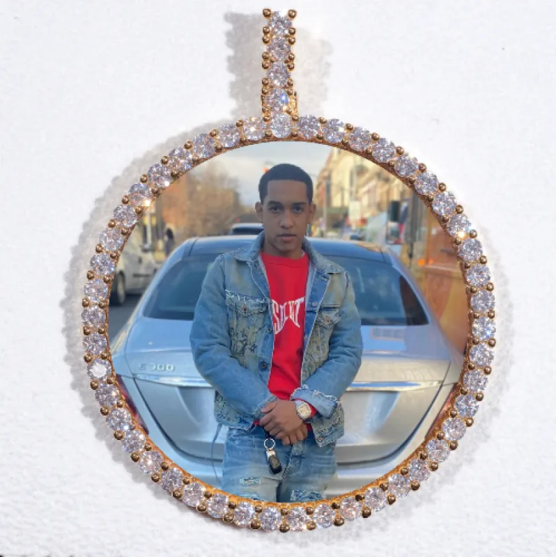 LARGE 3D CIRCLE CUSTOM PICTURE PENDANT sold by The GUU Shop