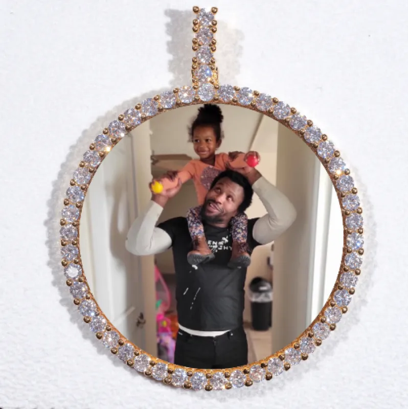 LARGE 3D CIRCLE CUSTOM PICTURE PENDANT sold by The GUU Shop