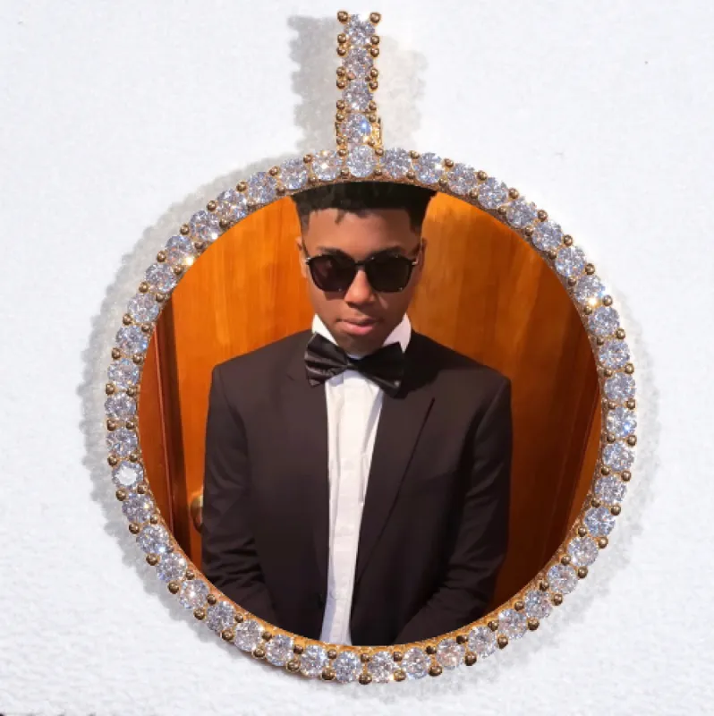 LARGE 3D CIRCLE CUSTOM PICTURE PENDANT sold by The GUU Shop