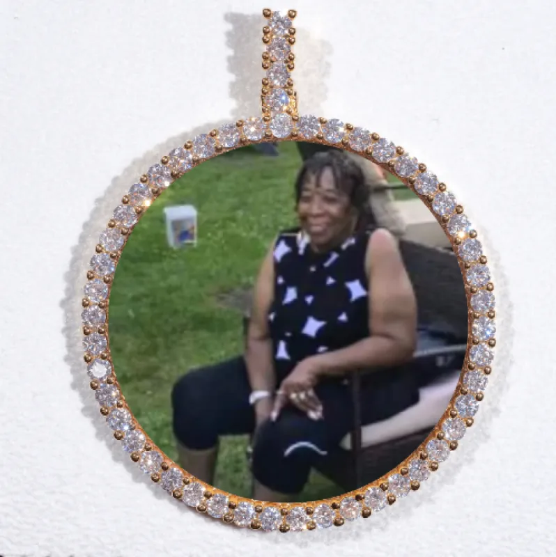 LARGE 3D CIRCLE CUSTOM PICTURE PENDANT sold by The GUU Shop