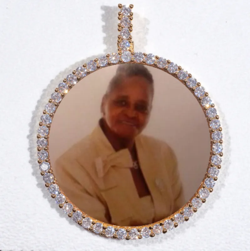 LARGE 3D CIRCLE CUSTOM PICTURE PENDANT sold by The GUU Shop