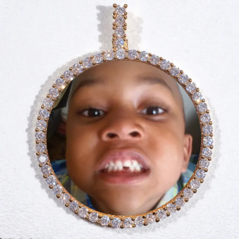 LARGE 3D CIRCLE CUSTOM PICTURE PENDANT sold by The GUU Shop