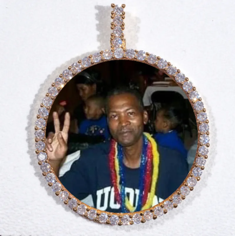 LARGE 3D CIRCLE CUSTOM PICTURE PENDANT sold by The GUU Shop