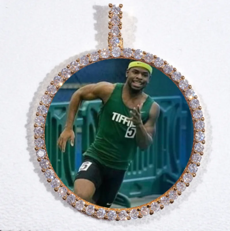 LARGE 3D CIRCLE CUSTOM PICTURE PENDANT sold by The GUU Shop