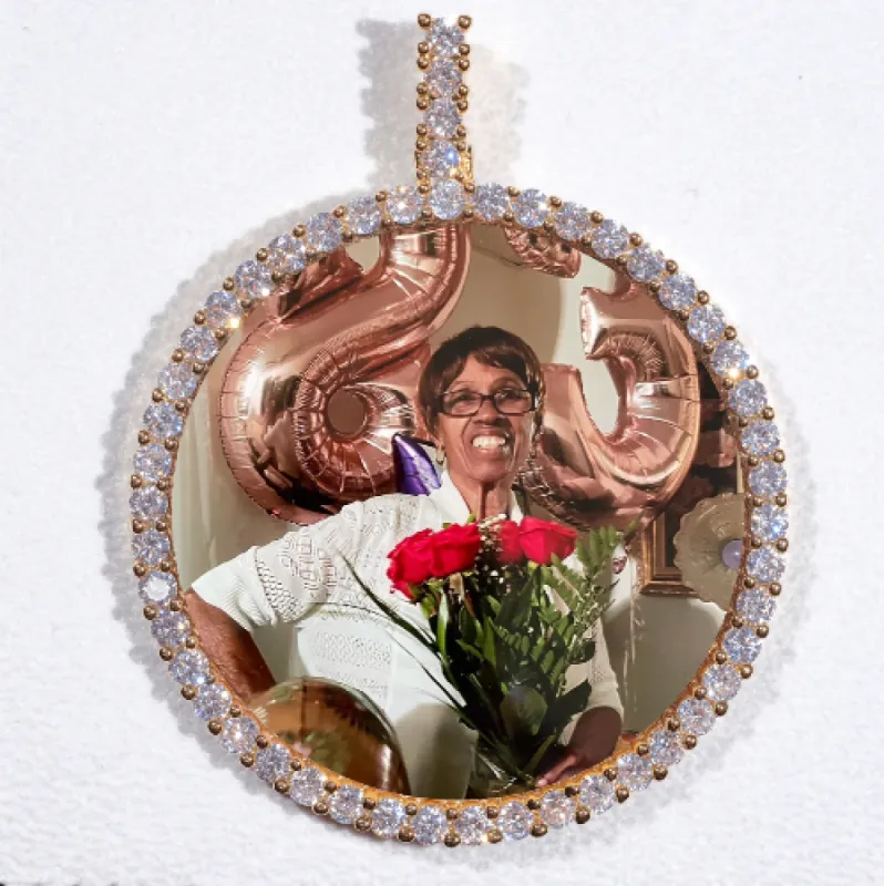 LARGE 3D CIRCLE CUSTOM PICTURE PENDANT sold by The GUU Shop