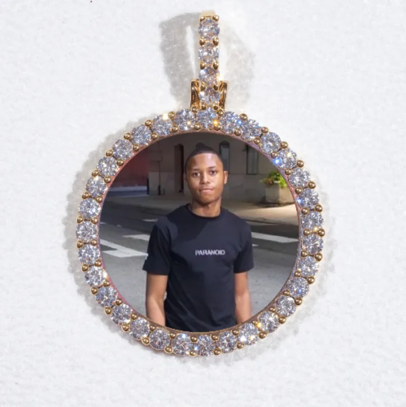 3D CIRCLE CUSTOM PICTURE PENDANT SMALL SIZE sold by The GUU Shop