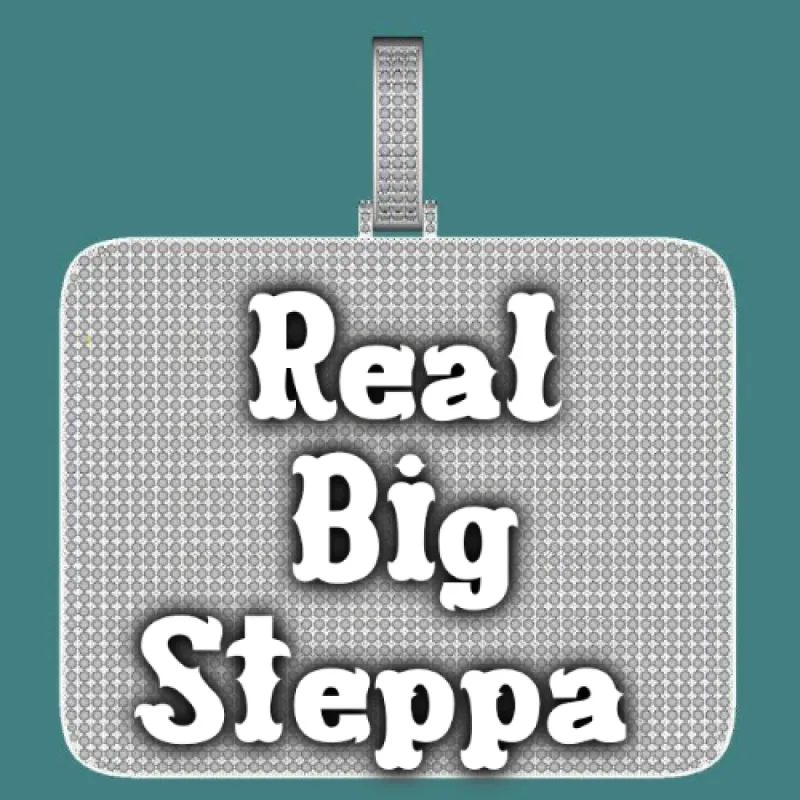 CUSTOM LETTER NECKLACE 3D BIG SQUARE sold by The GUU Shop