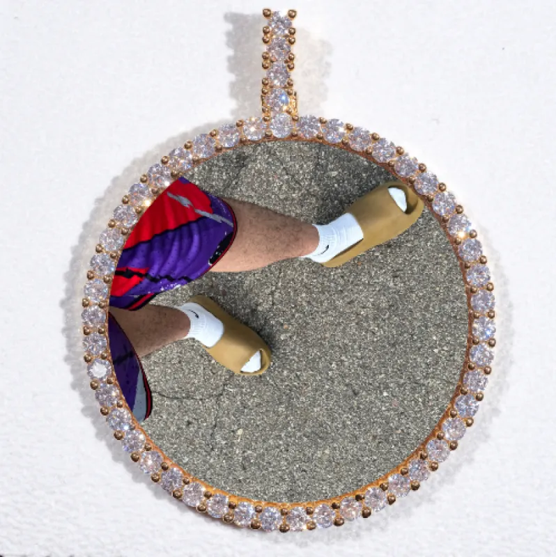 LARGE 3D CIRCLE CUSTOM PICTURE PENDANT sold by The GUU Shop