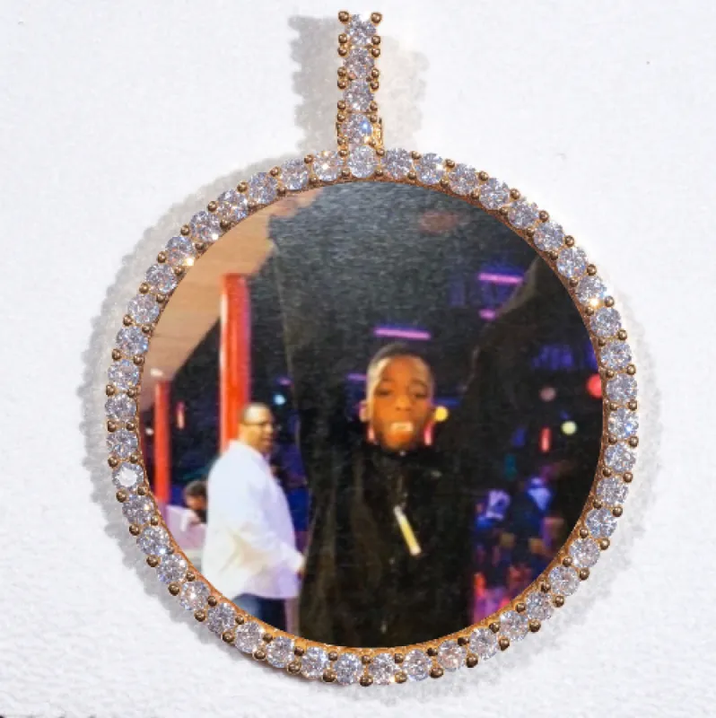 LARGE 3D CIRCLE CUSTOM PICTURE PENDANT sold by The GUU Shop
