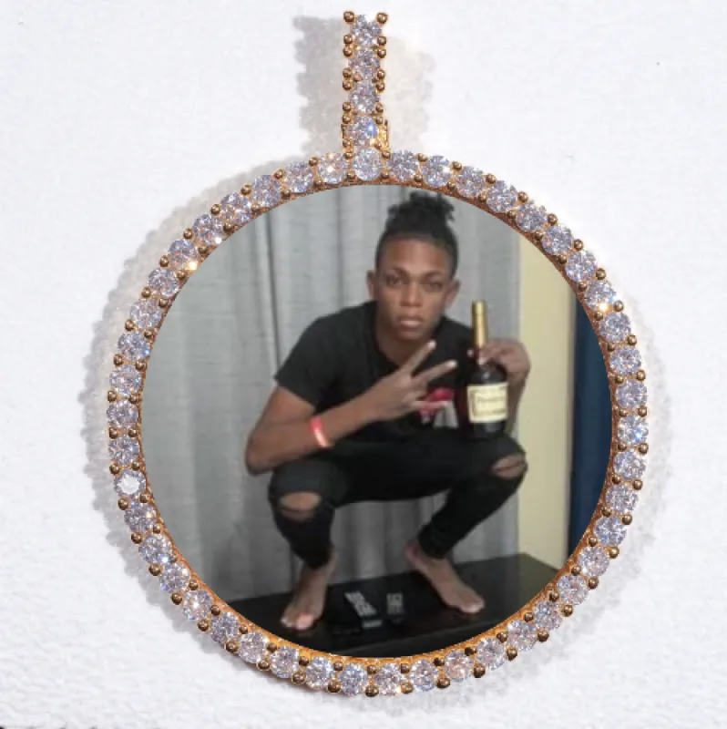 LARGE 3D CIRCLE CUSTOM PICTURE PENDANT sold by The GUU Shop