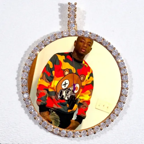 LARGE 3D CIRCLE CUSTOM PICTURE PENDANT sold by The GUU Shop