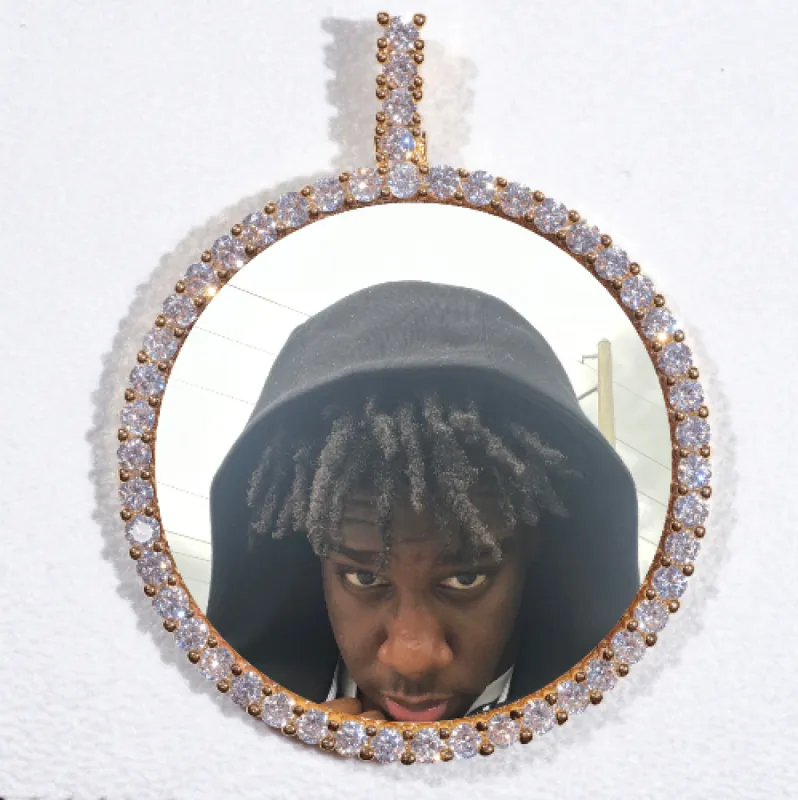 LARGE 3D CIRCLE CUSTOM PICTURE PENDANT sold by The GUU Shop