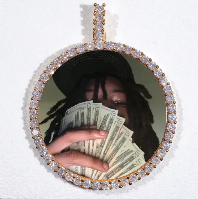 LARGE 3D CIRCLE CUSTOM PICTURE PENDANT sold by The GUU Shop