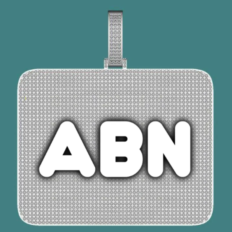 CUSTOM LETTER NECKLACE 3D BIG SQUARE sold by The GUU Shop