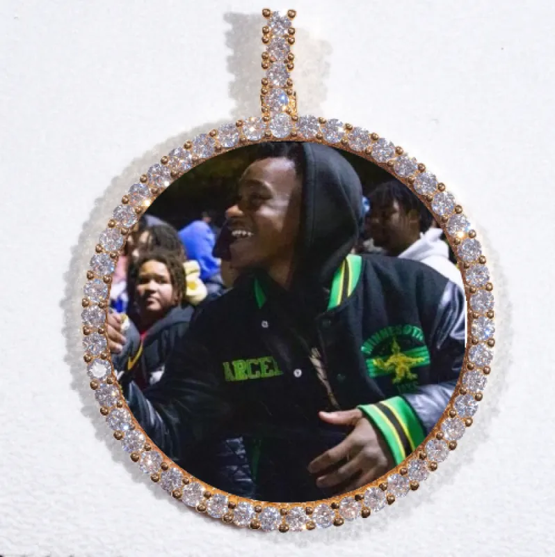 LARGE 3D CIRCLE CUSTOM PICTURE PENDANT sold by The GUU Shop