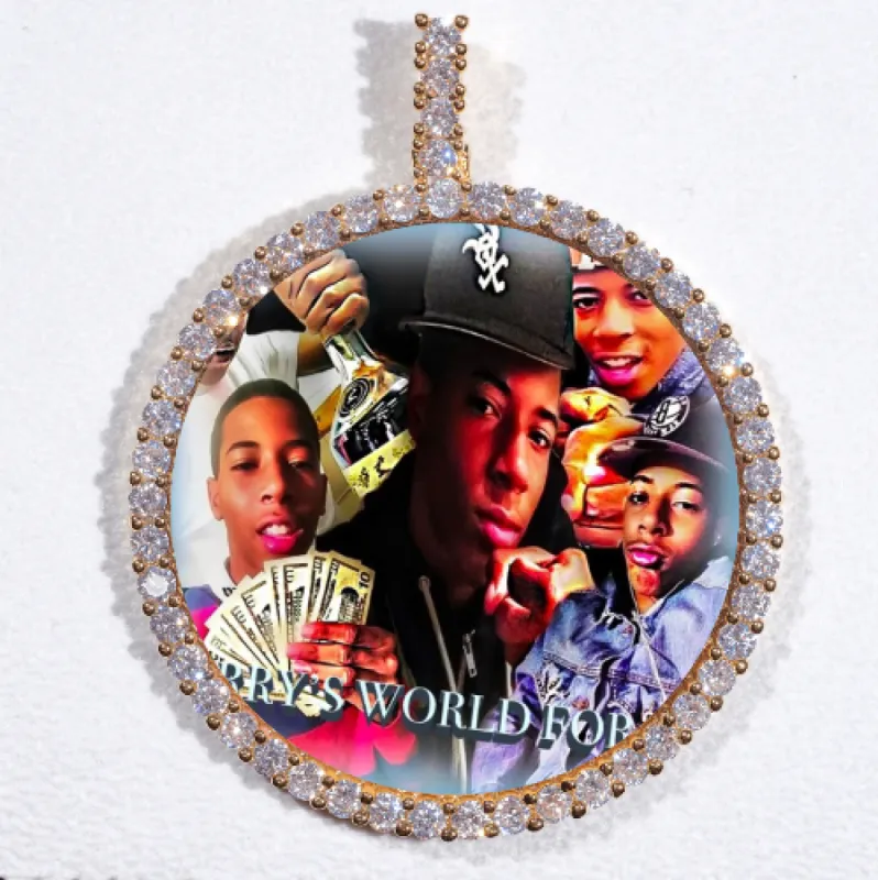 LARGE 3D CIRCLE CUSTOM PICTURE PENDANT sold by The GUU Shop