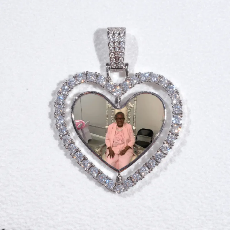 3D Spinning 2-Faced Heart Custom Picture Pendant sold by The GUU Shop