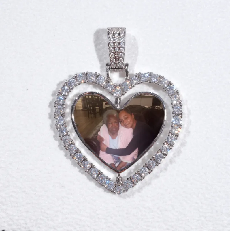 3D Spinning 2-Faced Heart Custom Picture Pendant sold by The GUU Shop