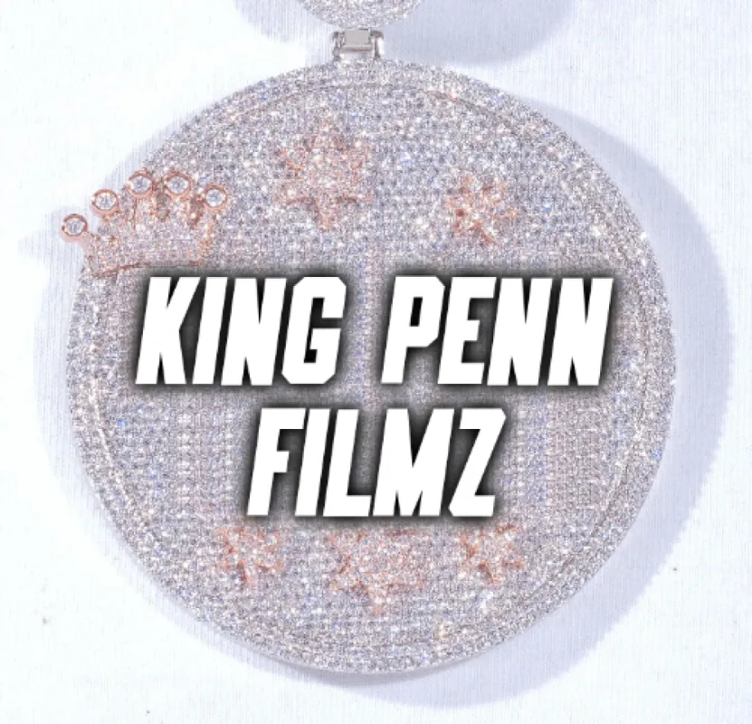 CUSTOM LETTER NECKLACE 3D BIG CROWN DISC sold by The GUU Shop